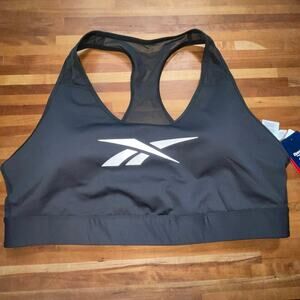 Reebok Lux Vector Medium Impact Racerback Bra black 4X